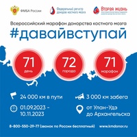 Всероссийский марафон донорства костного мозга #ДавайВступай